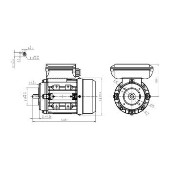 Silnik elektryczny jednofazowy 0,25kW 2800 obr/min. 63B14